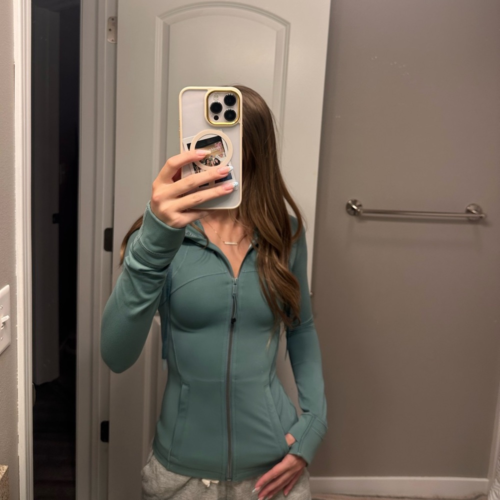 Lululemon Sage Green Hooded Define Jacket